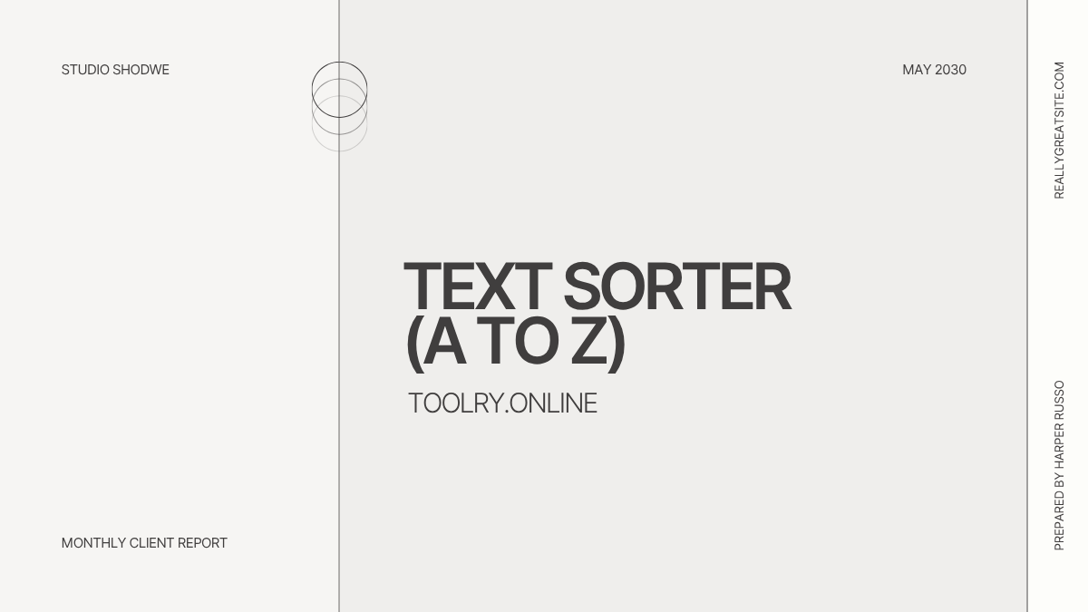 Text Sorter (A to Z)