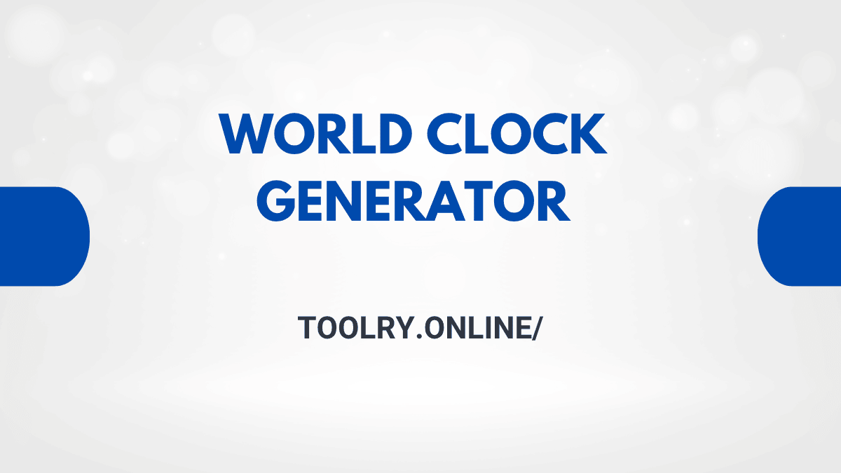 World Clock Generator
